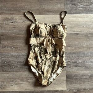 Gottex Beige and Gold Swimwear